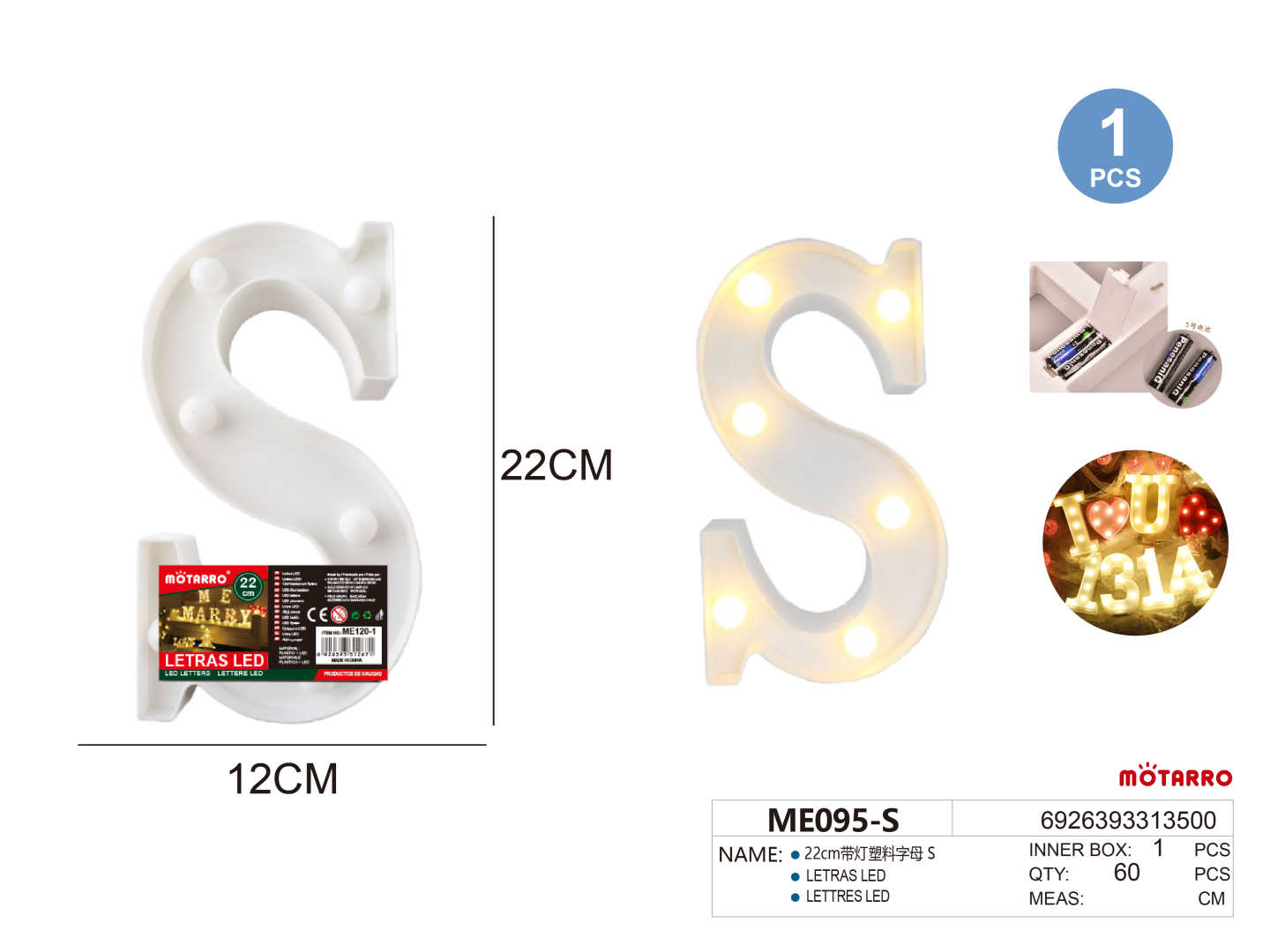 Led Letter Light Sign S 22cm – MOTARRO Online
